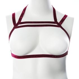 Gender Fluid Sugar Coated Harness-Raspberry Glitter L-XXL