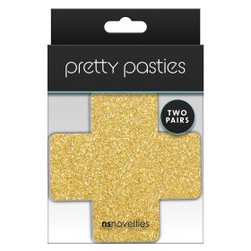Pretty Pasties Glitter Cross-Blk/Gold